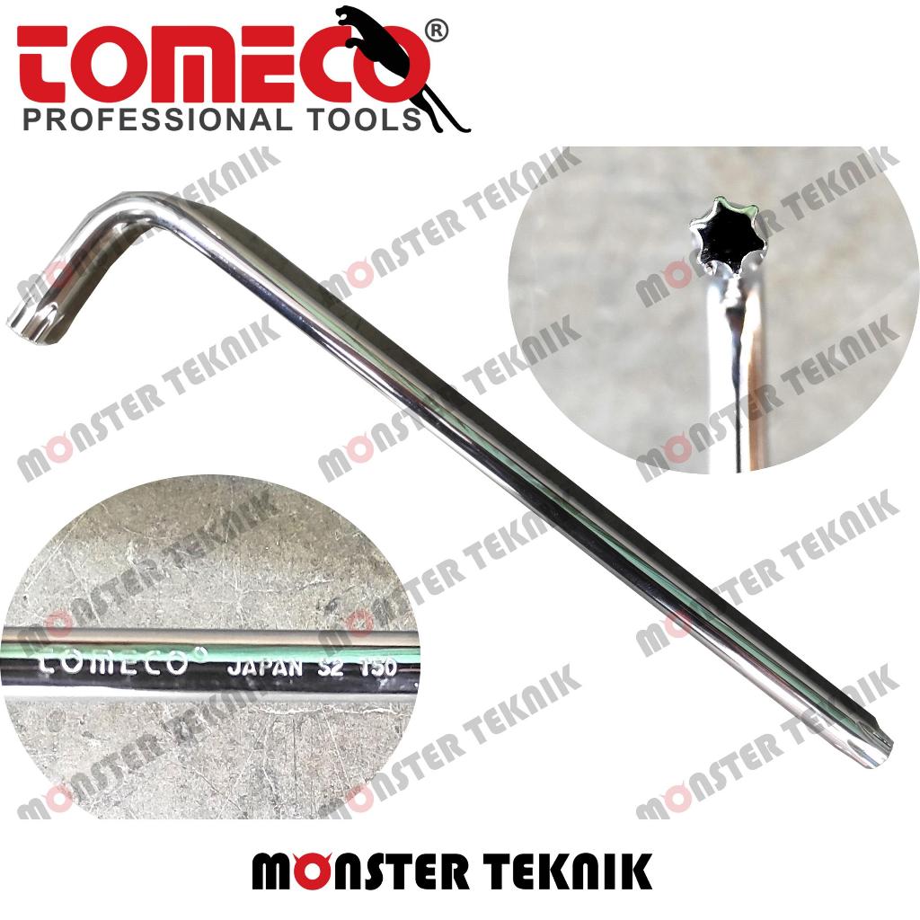 Kunci L Bintang Panjang Tomeco Tanpa Lubang Star Torx Key Xtra Long