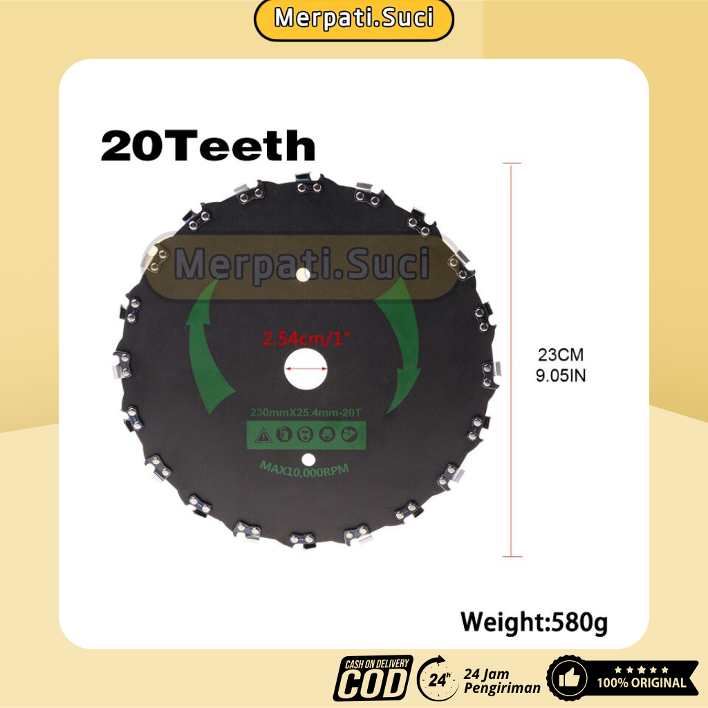 Mesin Potong Rumput Bulat Gerigi 20T & 40Tsaw Disc Mata Pisau Mesin Potong Rumput Bulat /23Cm Pisau