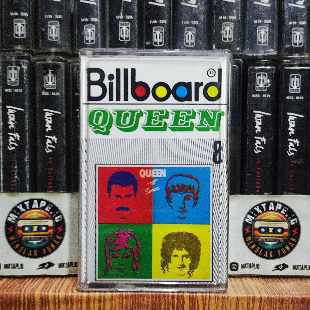 Kaset Pita - Queen - Hot Space (Billboard 8) - Radio Tape - Kaset - Radio - Pemutar Kaset - Retro - 