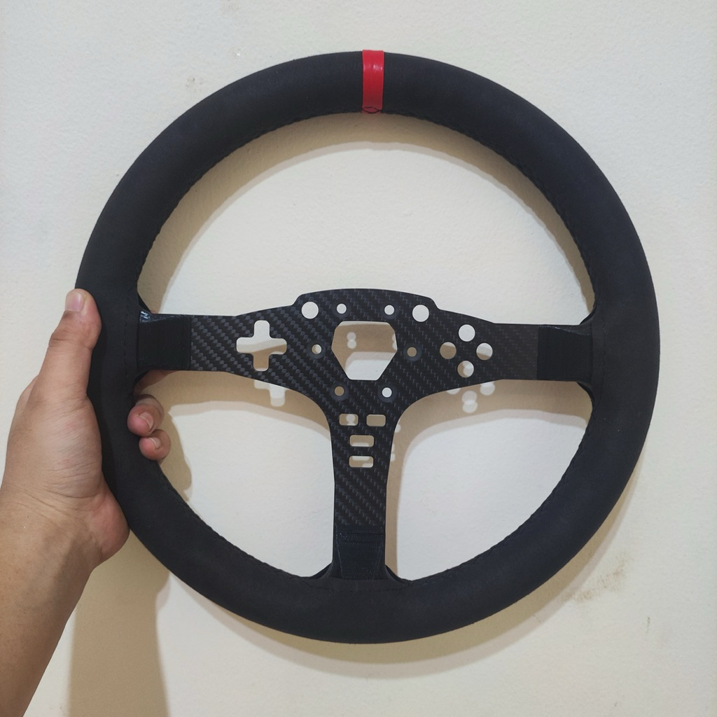 SIMPUSH SIMRACING 13INCH 33CM RALLY STEERNG WHEEL MOD FOR MOZA R3 R5 MOAES ESX MOZA CS