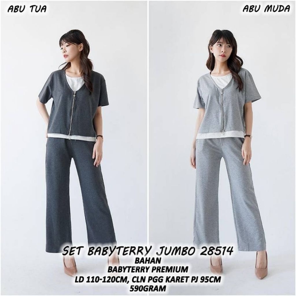 001 ABUTU KC 28514 SET BABYTERRY JUMBO WANITA IMPORT / SET CP WANITA / READY / REALPICT