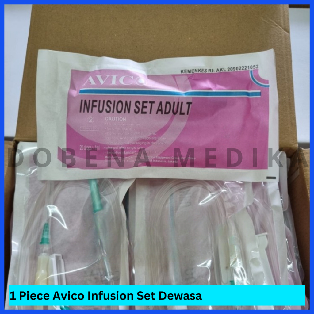 Infus Set Dewasa Avico / Infuset / Infusion Set / Selang Infus