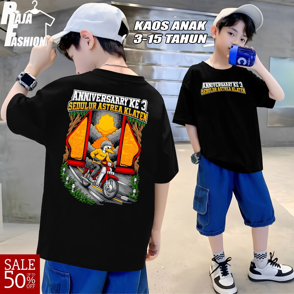 Baju ANAK Kaos Acara Anniversary Sedulur Astrea Klaten Ke 3