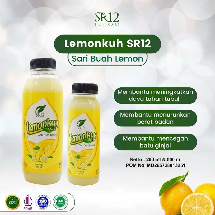 

SR12 Lemonkuh Sari Lemon Diet & Imun Booster || SR12 Lemonkuh Herbal Menurunkan Berat Badan