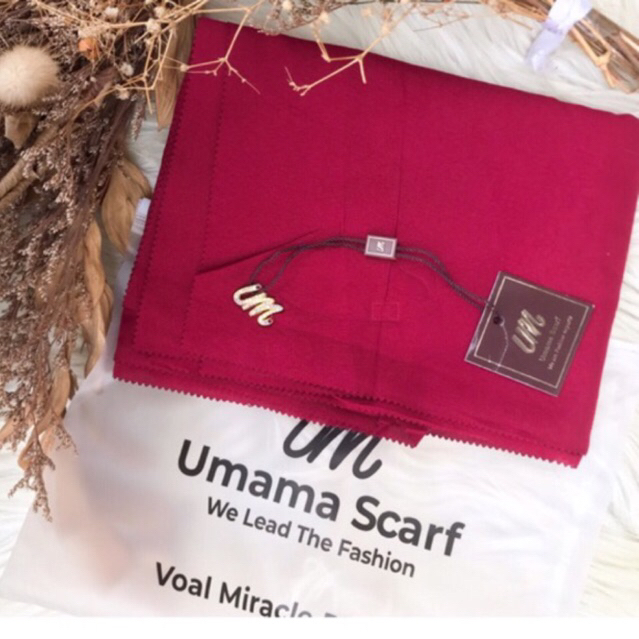 JILBAB UMAMA VOAL SEGI EMPAT KERUDUNG POLOS VOAL PLAT BESI Umama pouch