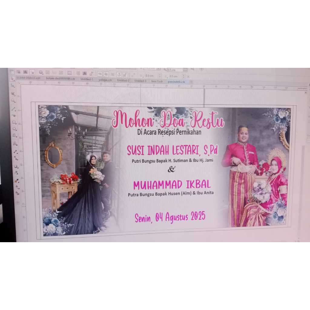 Banner Pernikahan/Banner nikah/Bnner palembang/Banner murah