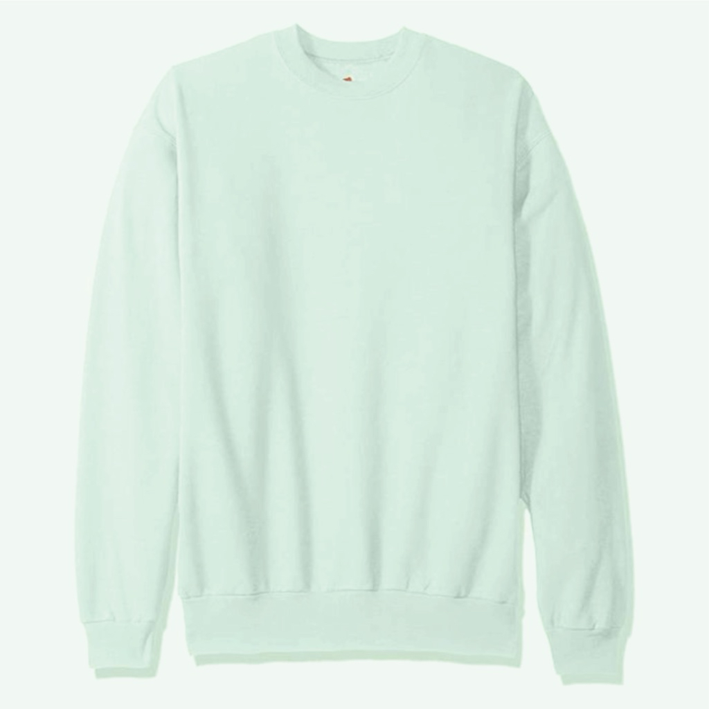 Crewneck Polos Hijau Mint Simple & Stylish – Sweater Cocok Segala Suasana
