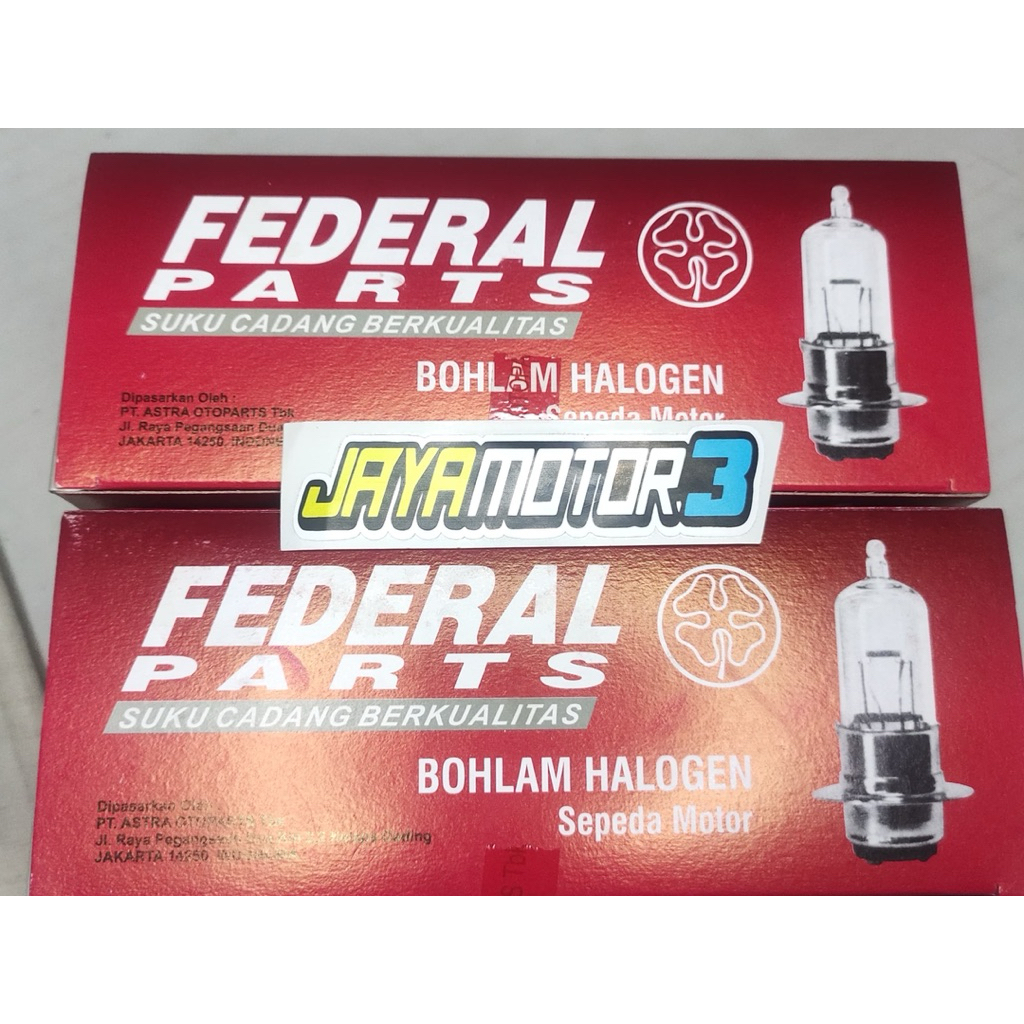 DOP BOHLAM LAMPU DEPAN HOLOGEN FEDERAL KAKI 3 SUPRA X GL MEGAPRO GARANSI 100% ASLI