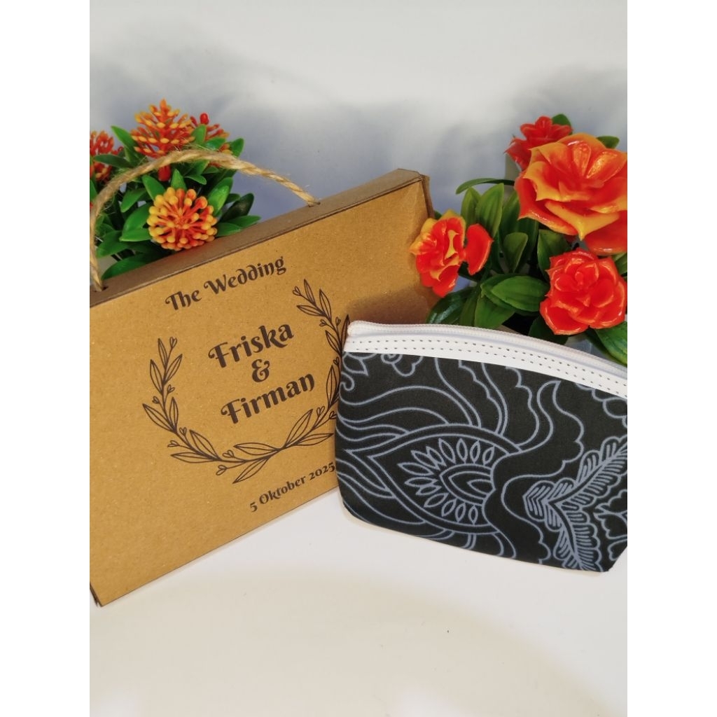 Souvenir Dompet Batik Kemas Box Souvenir Pouch Souvenir Pernikahan