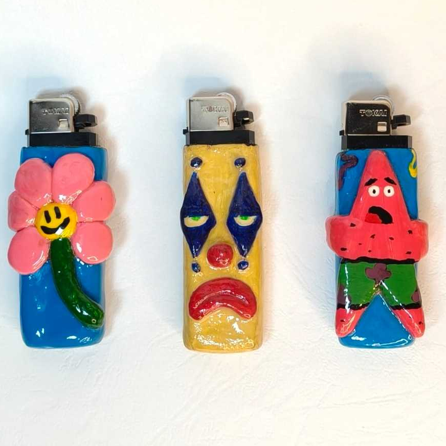 Lighter Case | Korek Api Clay Lucu dan Unik | Casing / Tempat Korek Handmade [ FREE KOREK ]