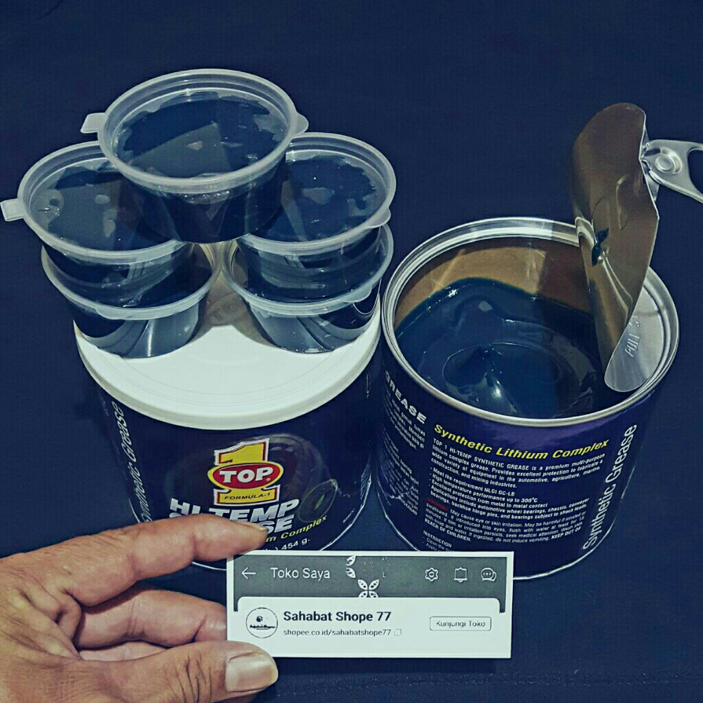 [1pcs] 30 Gram Gemuk Stempet Grease Gomok TOP 1 Blue Biru Serbaguna Tahan Panas Suhu Tinggi Motor Mo