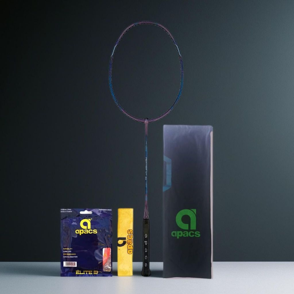 Raket Badminton Apacs Feather Weight 55 Bonus Komplit Raket Badminton  Apacs Feather Weight 55