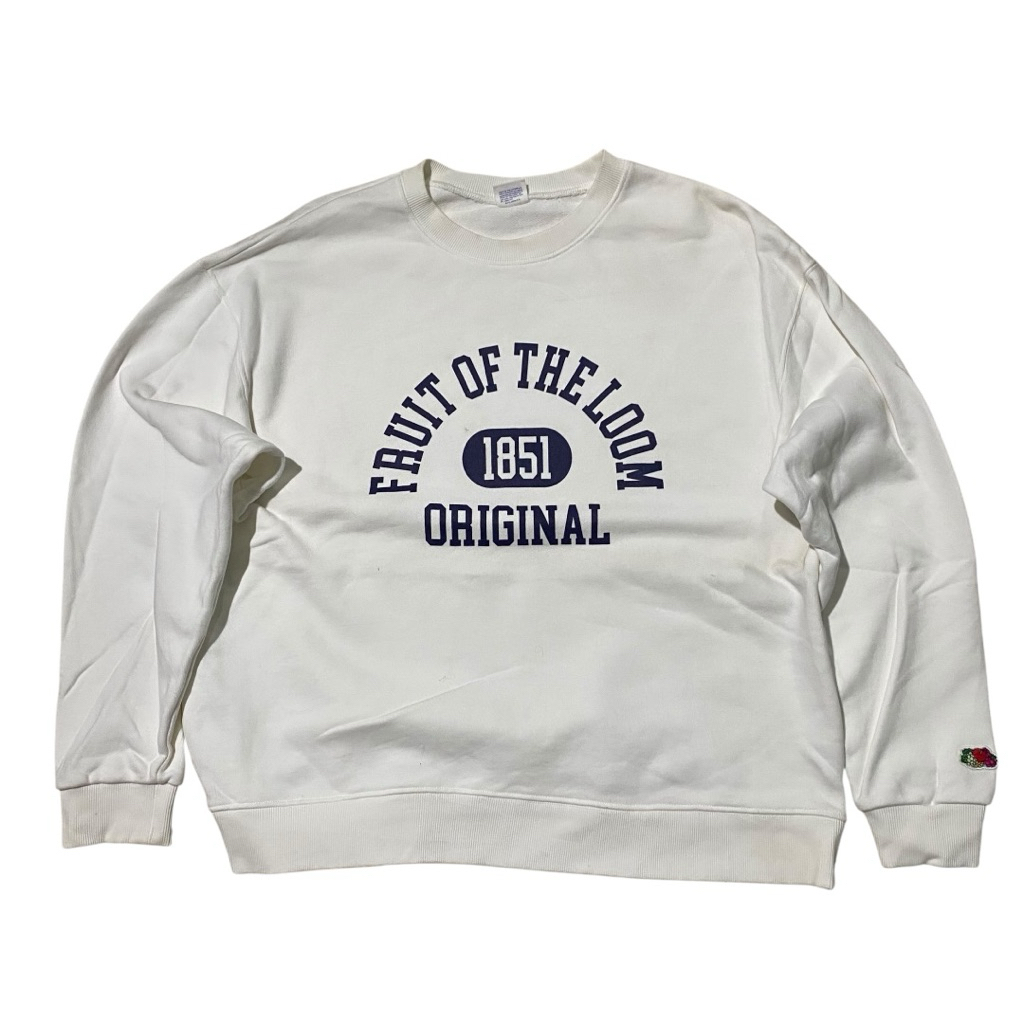 Fruit of the loom FOTL original 1851 white crewneck