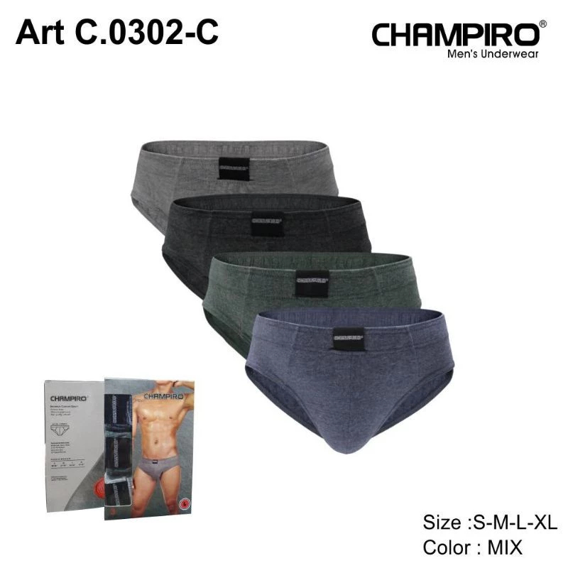 (3 PCS) Celana Dalam Pria CHAMPIRO 0302 C / Champiro Pria Celana Dalam