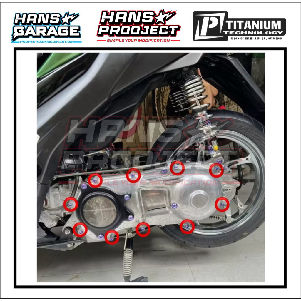 Baut CVT TITANIUM AEROX NMAX 10 BAUT