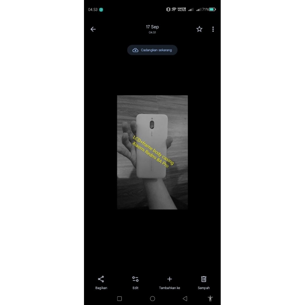 LCD+frame casing body body Xiaomi Redmi 8A Pro second