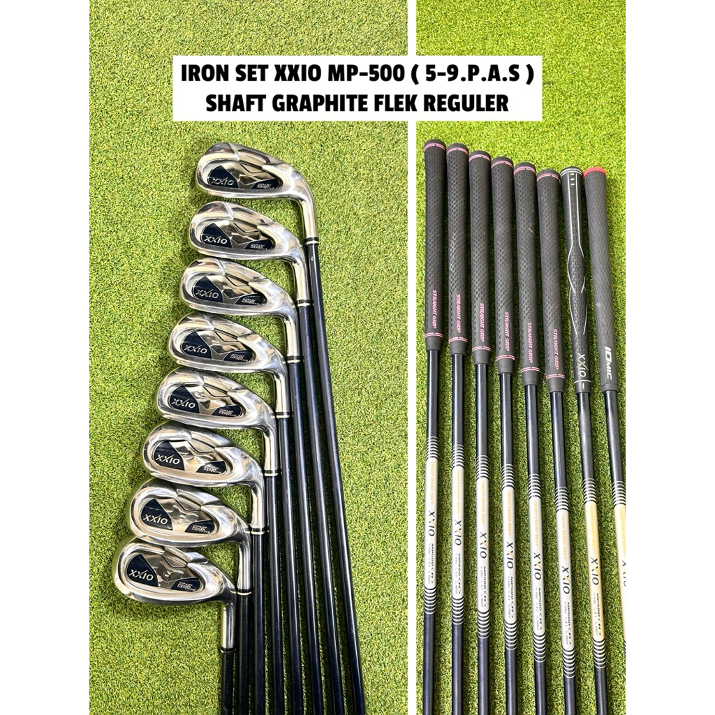 Stick Golf Man Iron Set Golf XXIO MP500 Shaft Graphite Flek Reguler Second Original 8Pcs