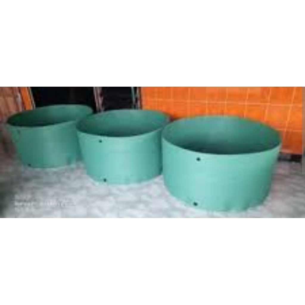 Kolam terpal bulat tanpa rangka siap pakai
