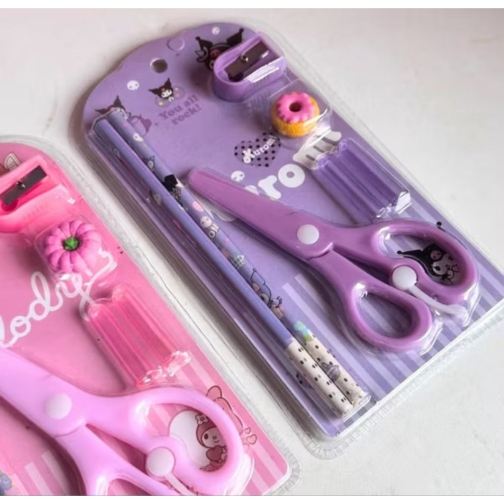 

STASIONERY SET GUNTING PENSIL OROTAN SET ALAT TULIS SANRIO