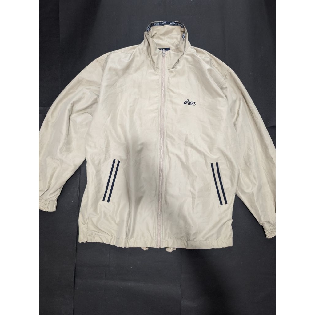 Jaket Outdoor Windbreaker Pria Wanita By Asics Cream Murah Unisex