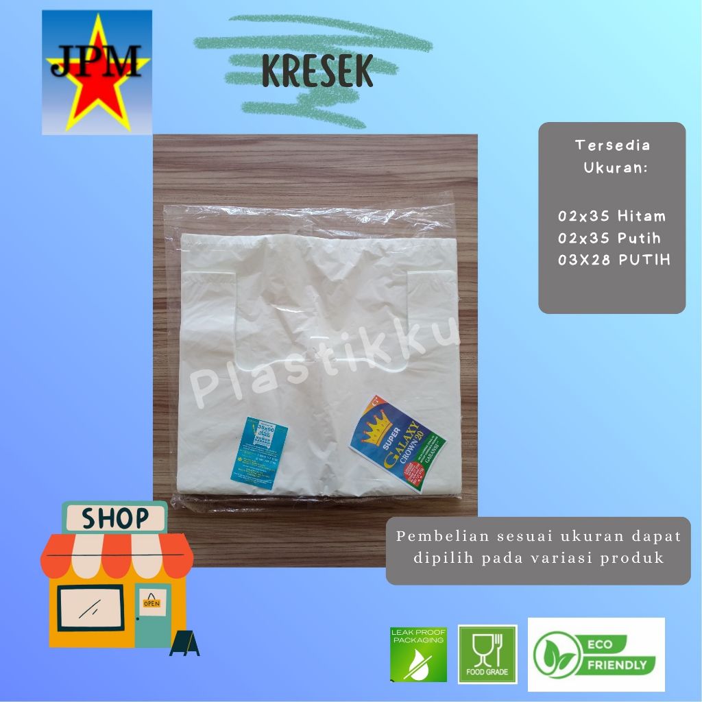 Kresek Kantong Hitam Dan Putih Merk Galaxy Crown   / Kantong Kresek Hitam Dan Putih  / Kresek Hitam 