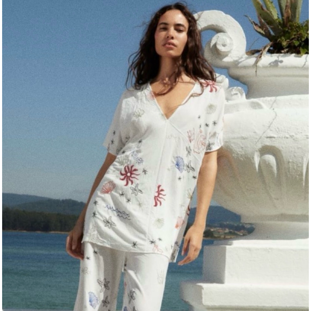 Zara Embroidered Blouse