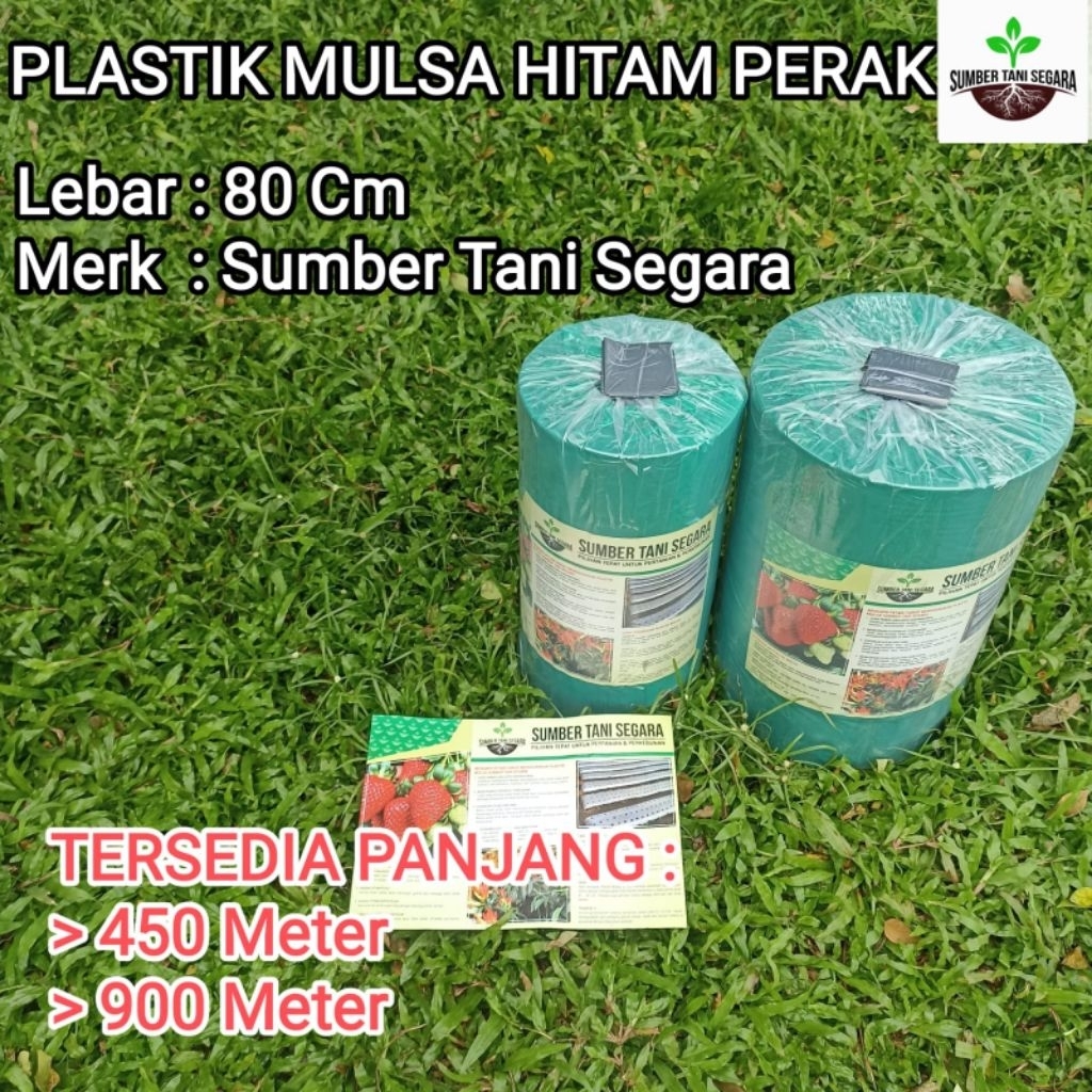 PLASTIK MULSA HITAM PERAK 80 CM