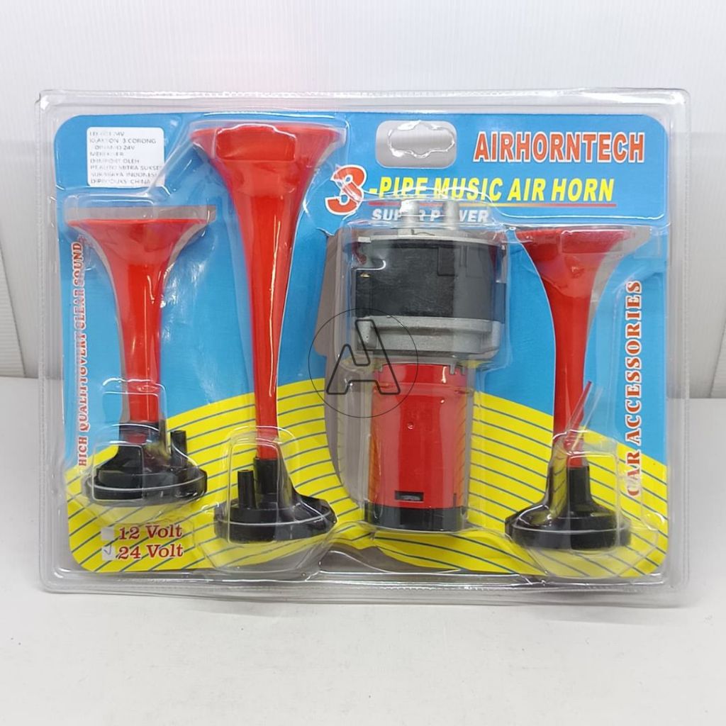 Klakson telolet 3 corong Dinamo 12v / 24v