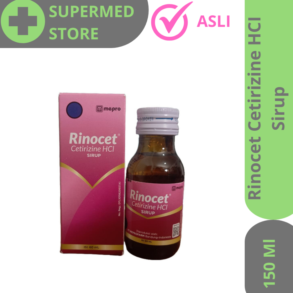 Rinocet Centrizine HCI Sirup Mepro 60 Ml