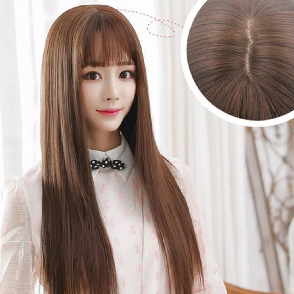 wig lurus poni depan wig lurus panjang