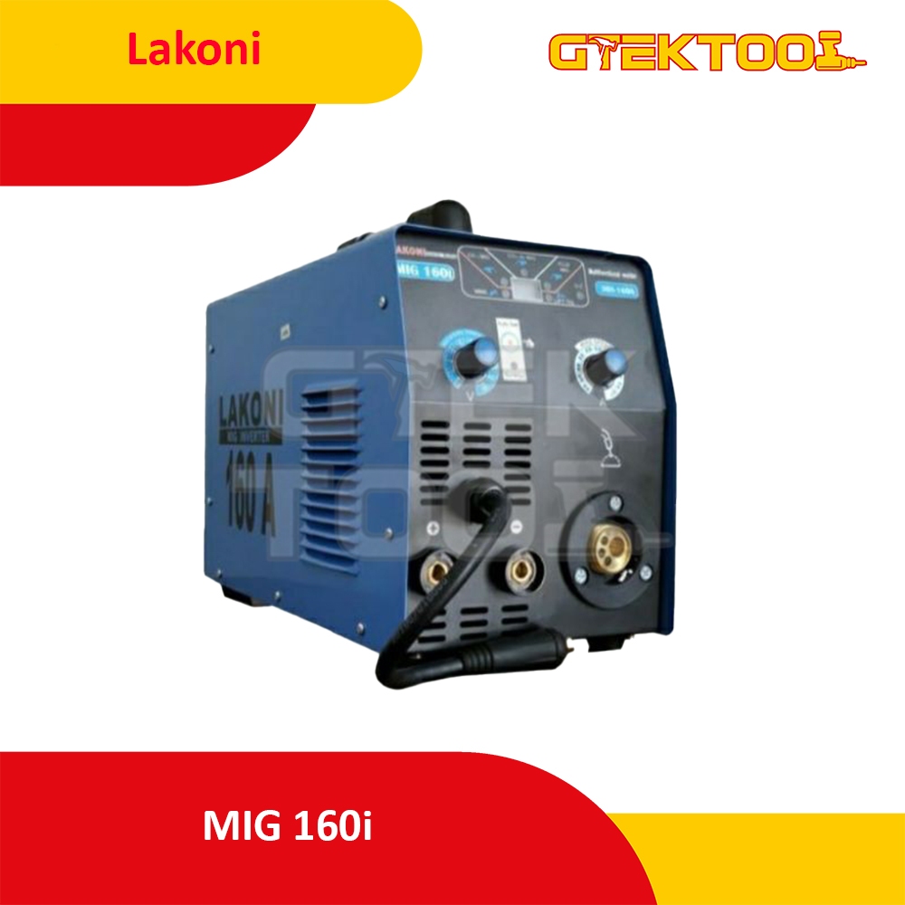 Lakoni MIG 160i Mesin Las MIG MMA Tanpa Gas Fluxcore Travo Las Inverter 160 i
