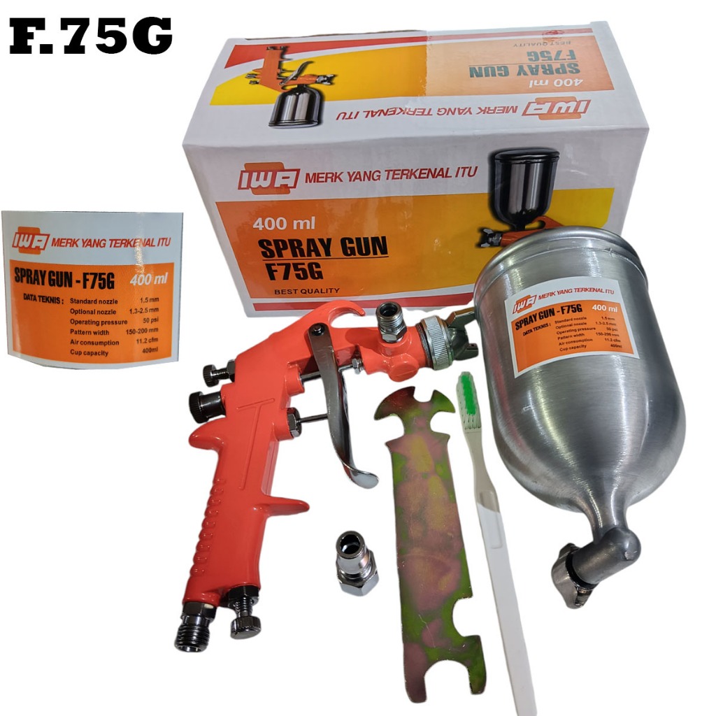 [cuci gudang] IWA Spray Gun Alat Cat Mobil Motor Air Spray Gun Kompressor
