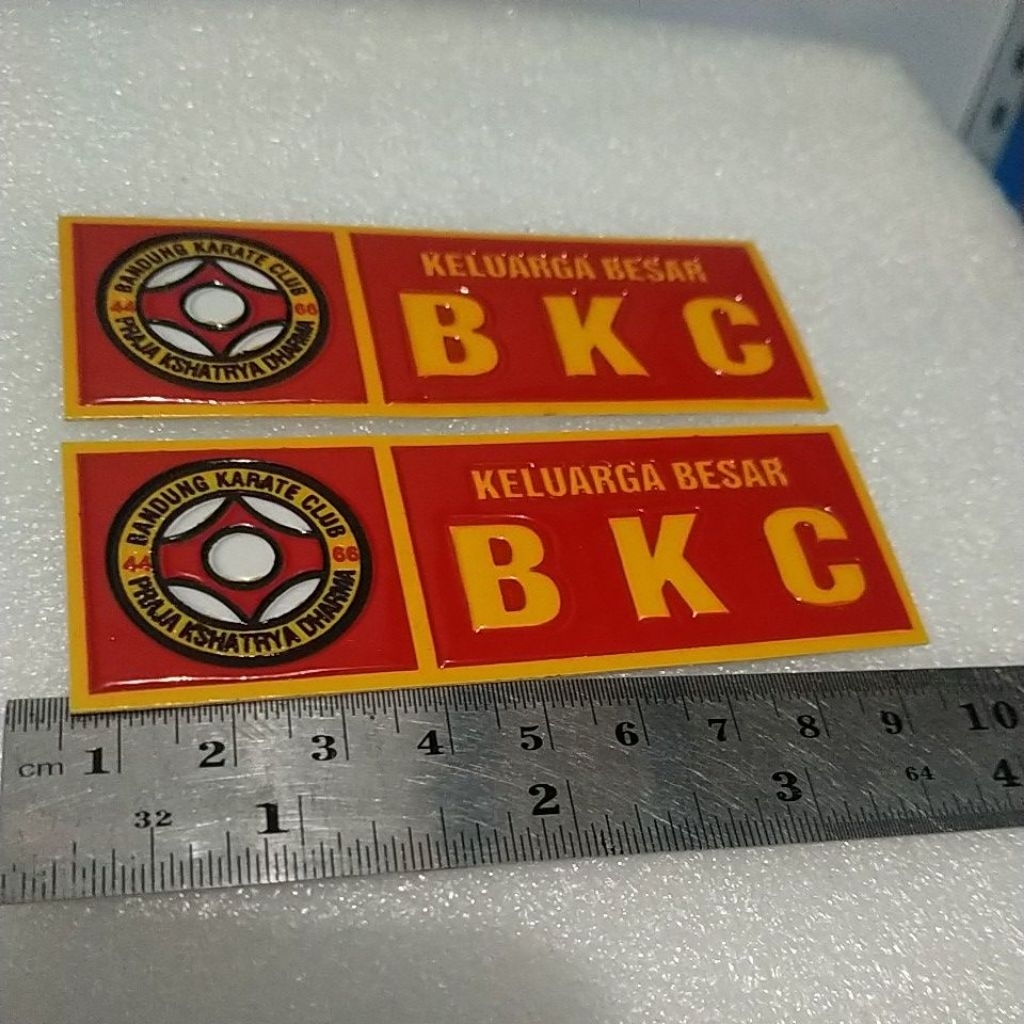 Stiker Embos nopol bandung Karate Club sepasang 2 pcs Trendywear2024