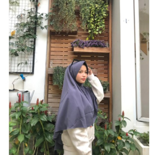 FYLA Khimar Simple Ukuran L Hijab Instan Wolfis Pet L