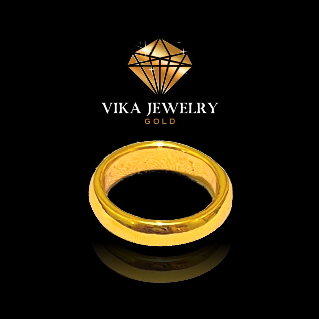 Cincin Emas Replika Polos Elegan Model Rotan Cincin Nikah Tunangan Couple – Vika Jewelry Gold