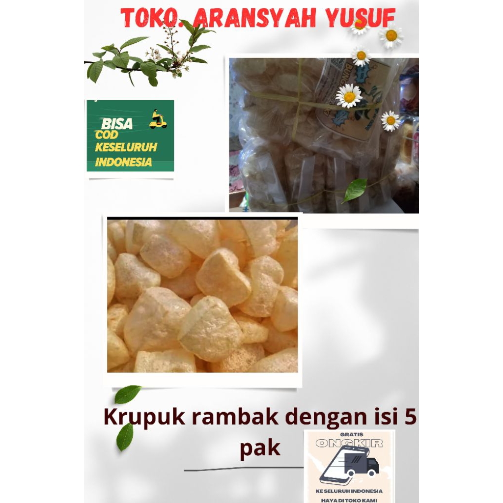 

rambak sapi asli isi 20 /pak