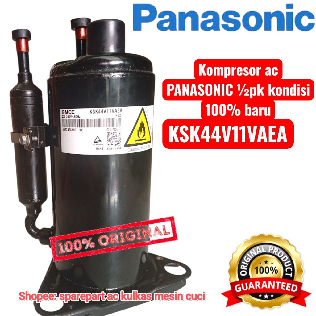 kompresor ac PANASONIC R32 1/2 PK kompresor outdoor ac panasonic original KSK44V11VAEA