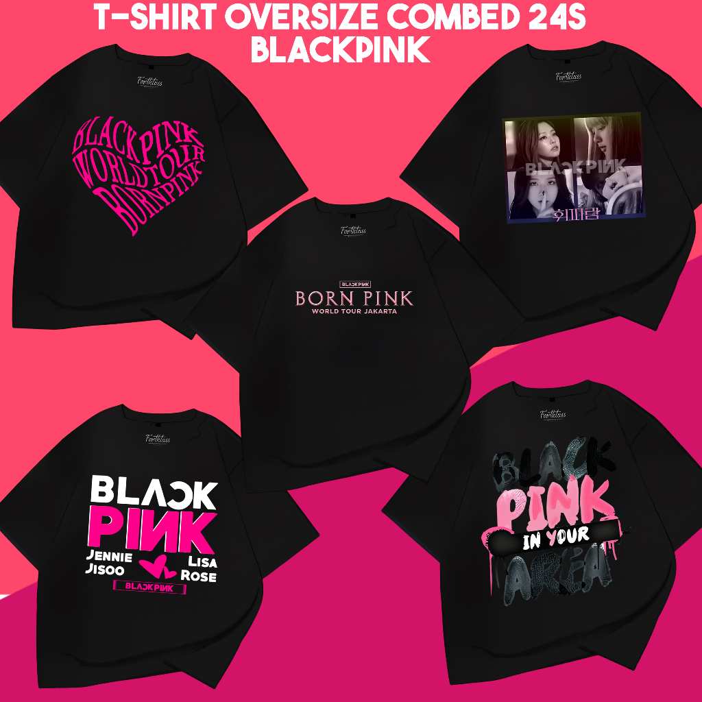Kaos Blackpink Official Merchandise Oversize Premium/kaos blackpink/t-shirt Kpop blakpink/kaosblink