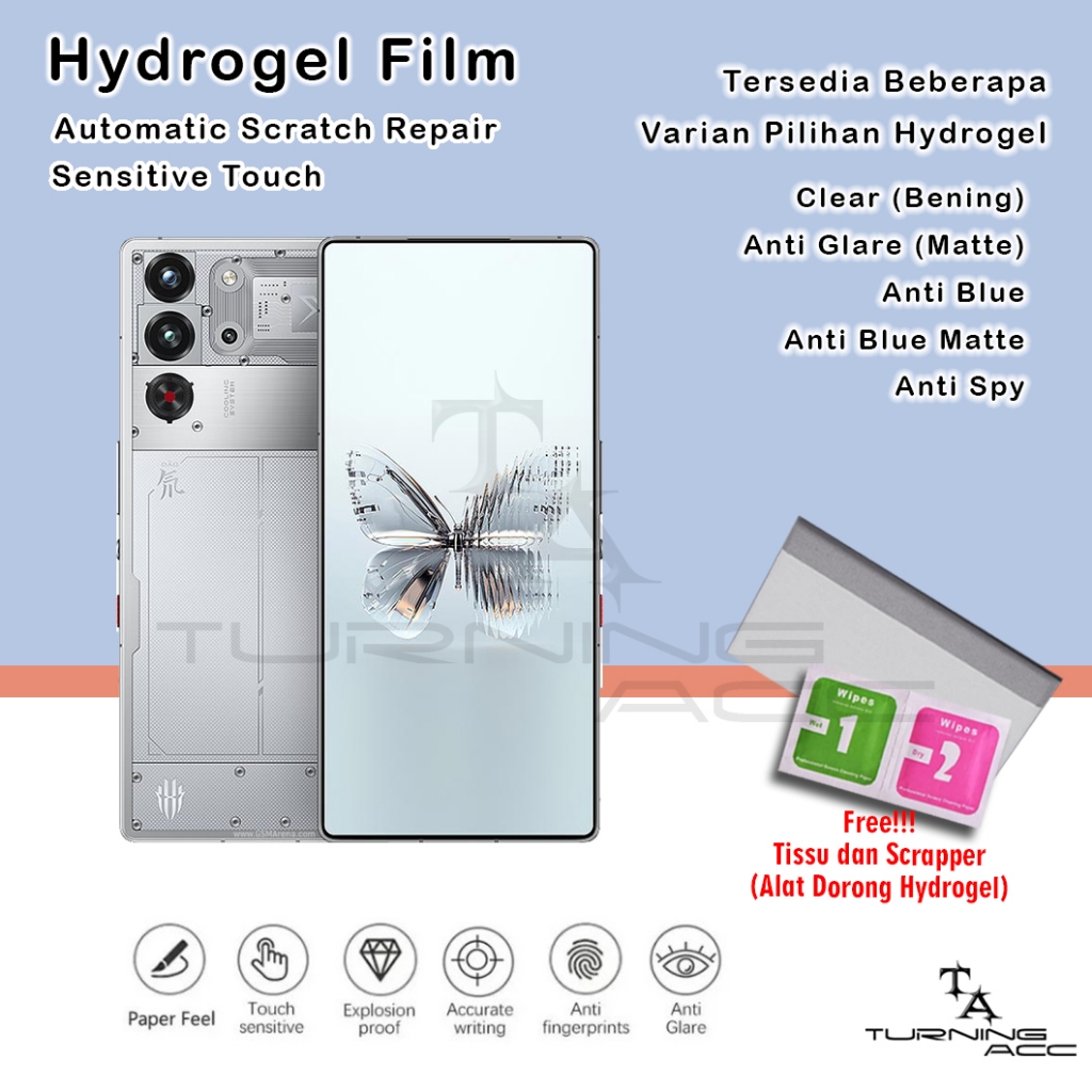 Hydrogel Anti Gores | ANTI BLUE MATTE ZTE NUBIA RedMagic 10 9 9S 8 8S 7 7S Pro Plus Pelindung Layar