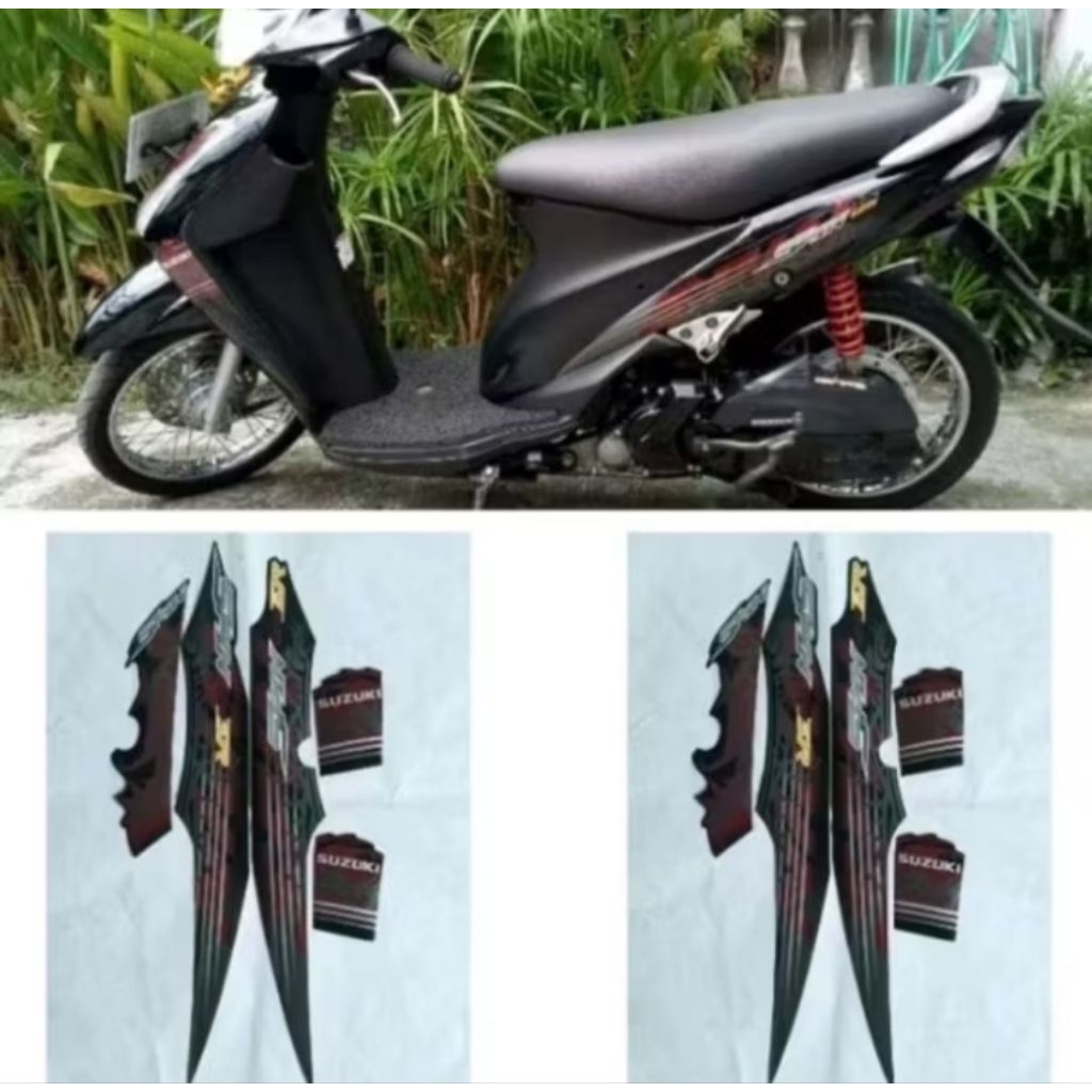 STRIPING STIKER LIS BODY SUZUKI SPAIN 125 SR 2009-2010 FULSET BODY MOTOR KUWALITAS TER BAIK