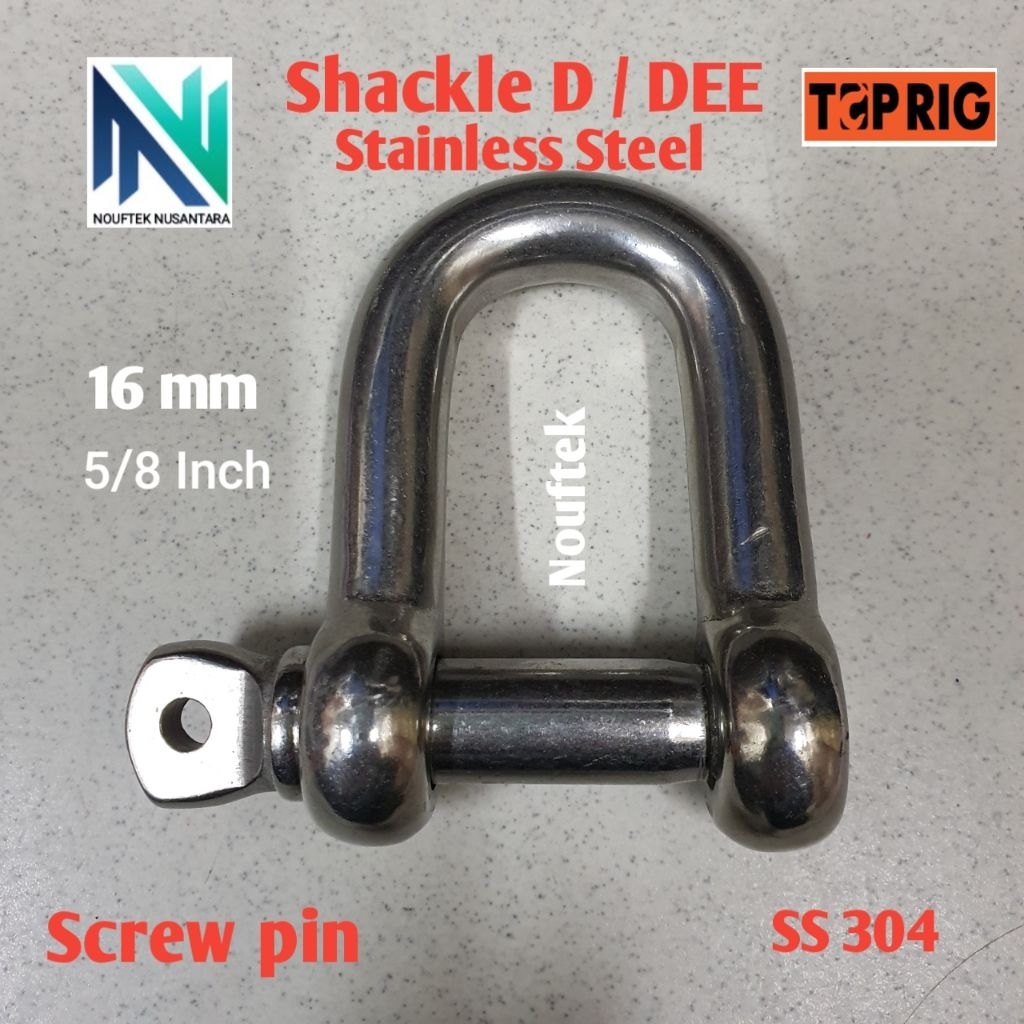 Toprig Shackle D / Shackle Dee stainless steel SS304 5/8"(16mm)