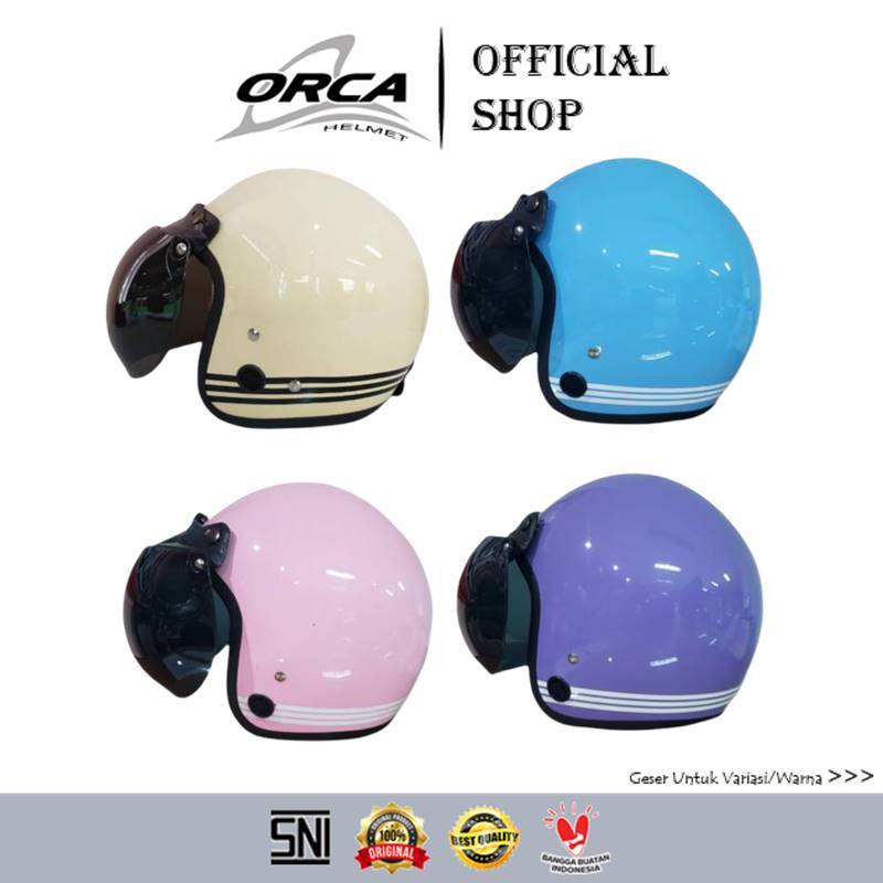 HELM BOGO ANT MOTIF LINE + KACA HELM