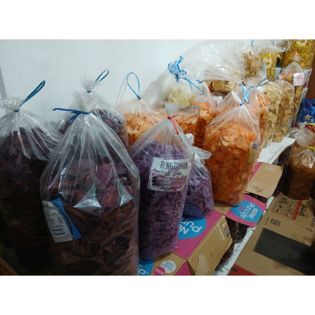 Snack Kiloan | Keripik Ubi Ungu | Keripik Kripik Ubi Jalar Ungu | Telo Ungu | Makanan ringan | Murah