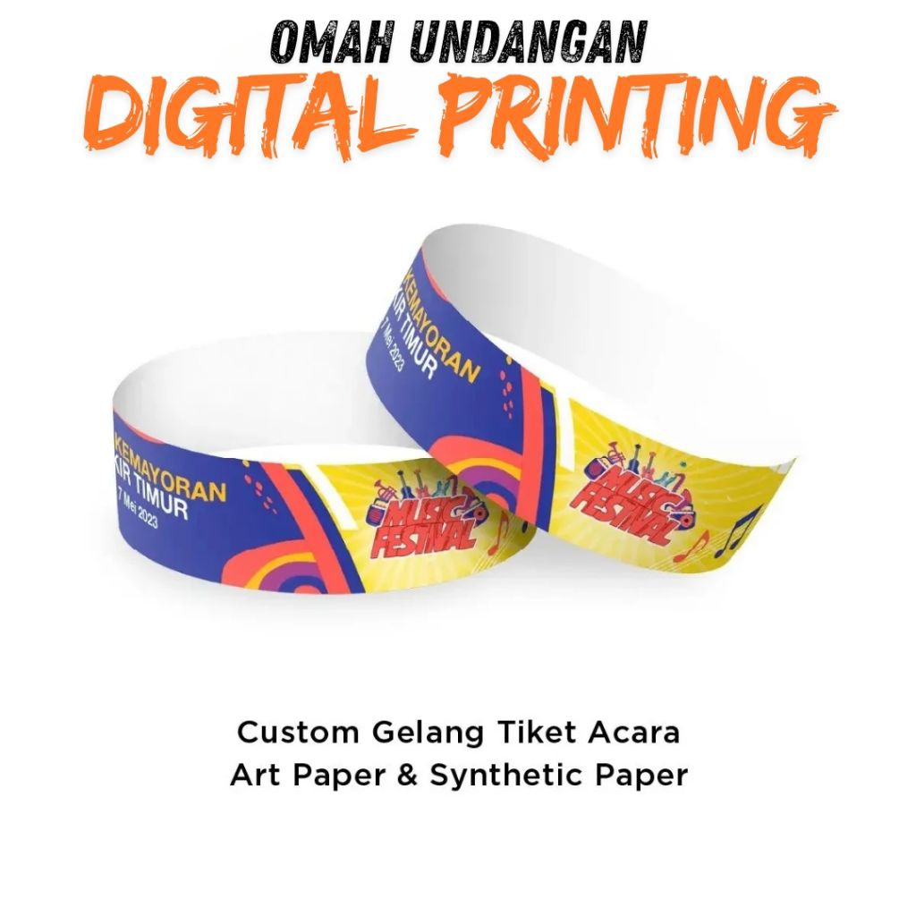 TIKET GELANG CUSTOM EVENT WAHANA KONSER TIKET GELANG WRISTBAND CUSTOM