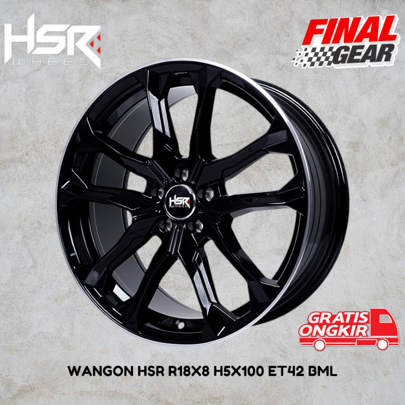 velg hsr r18 promo / velg r18 h5x100 murah bagus dan kuat / pelek hsr racing r18 murah pcd 5x100
