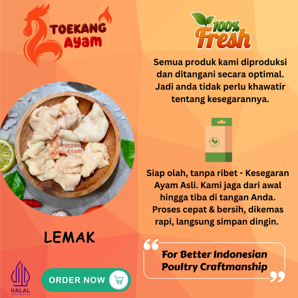 Lemak ayam bersih / Chicken Fat / Minyak ayam