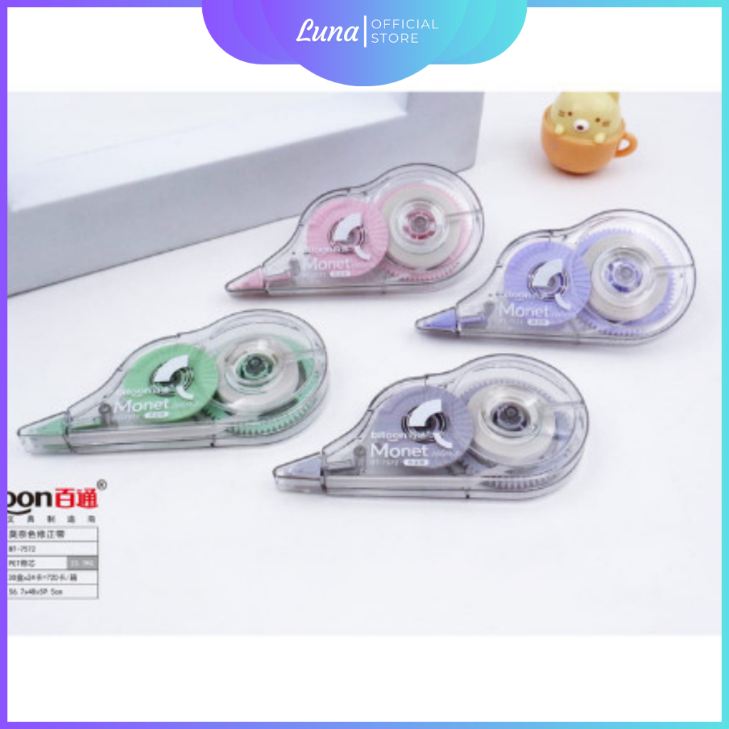 

Correction Tape Students Tipe-x Bitoon Monet Penghapus Pena Tip X Kertas Mini