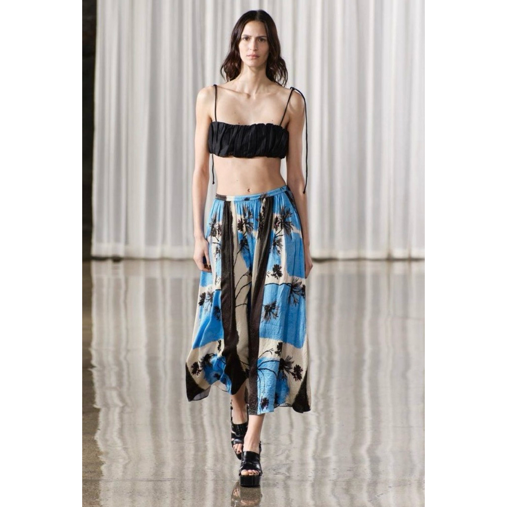 Zara Wrinkled Midi Skirt