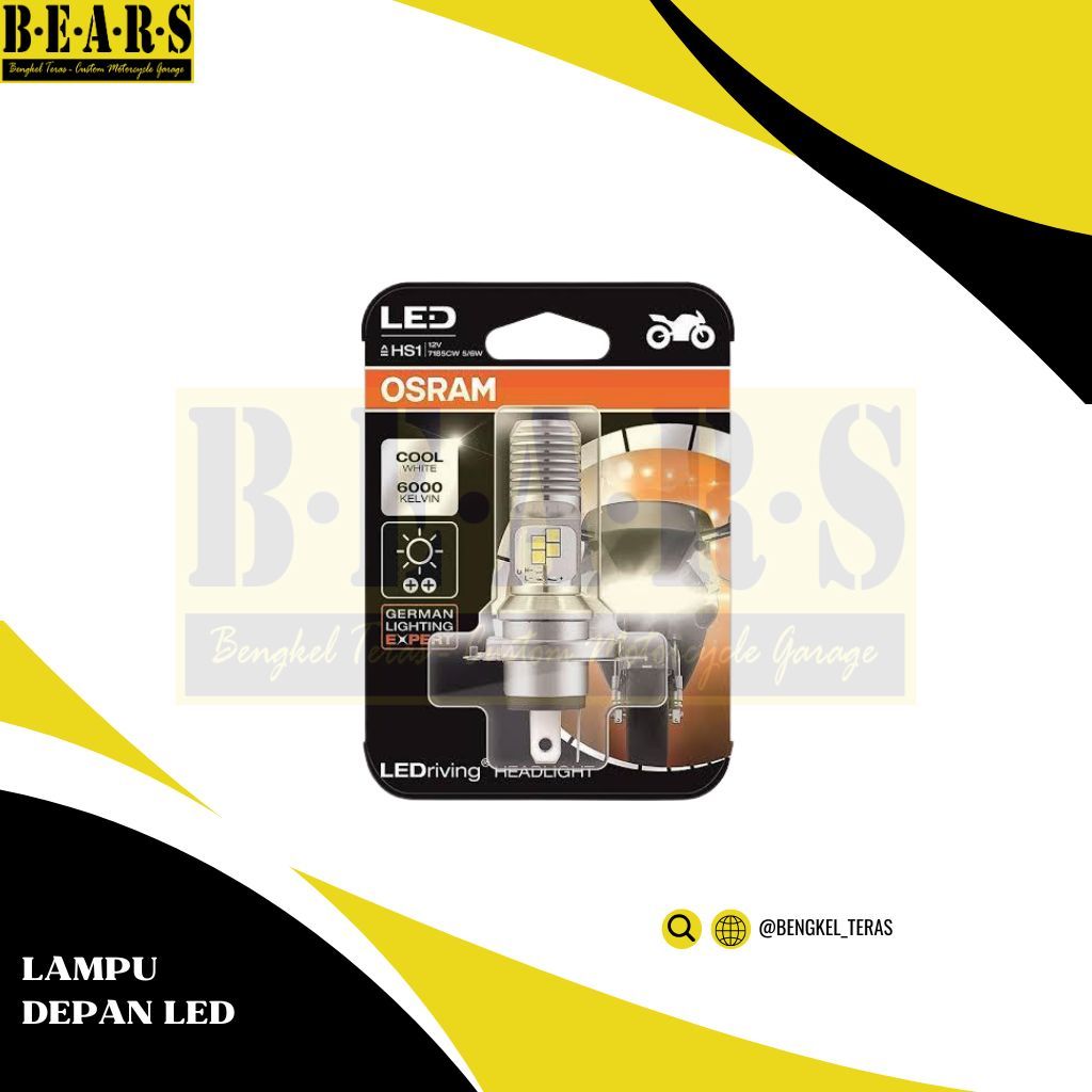 Lampu Depan LED H4 Osram 6000 K AC DC Kawasaki W175