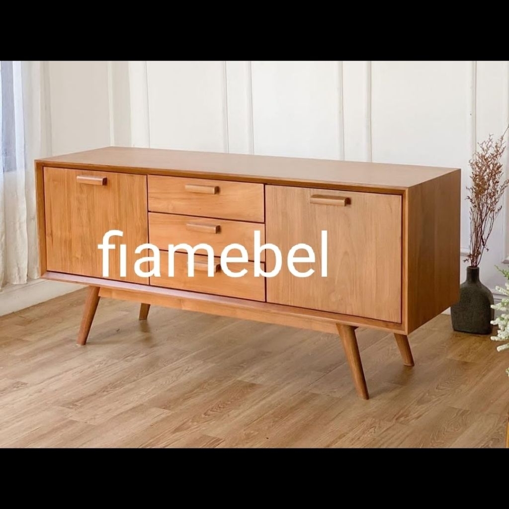 Meja Tv kayu Jati Asli Bufet retro buffet tv bufet jati asli